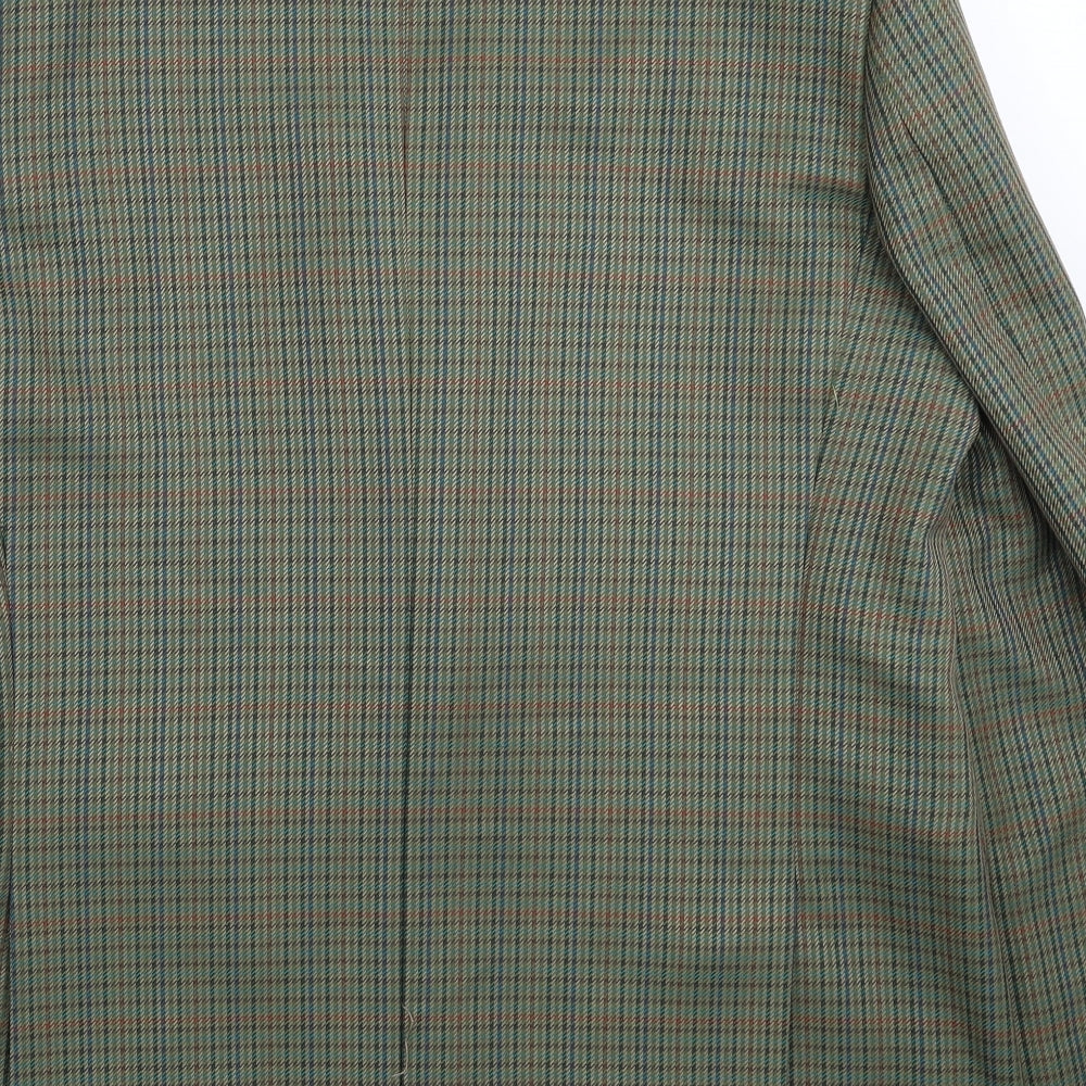 Skopes Mens Green Houndstooth  Jacket Suit Jacket Size 46