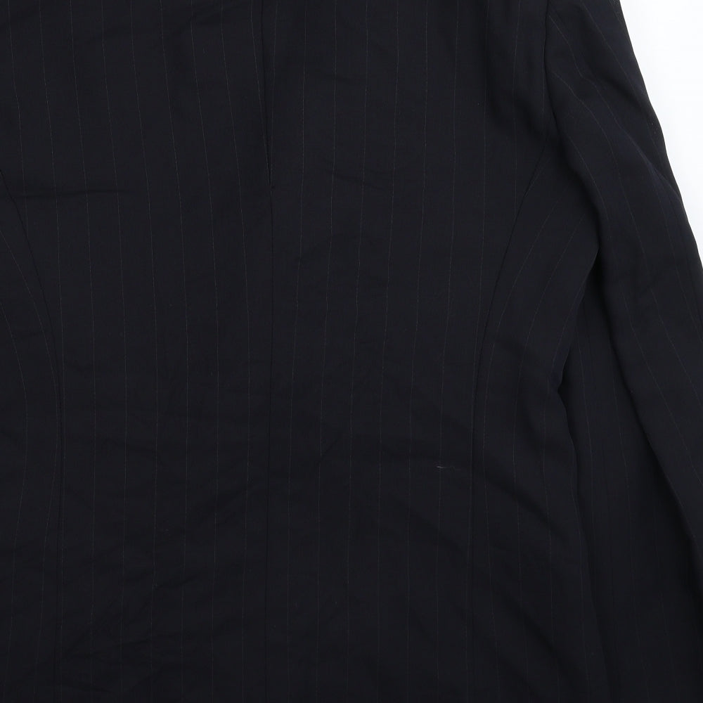 Giorgio Armani Mens Blue Striped  Jacket Suit Jacket Size 40
