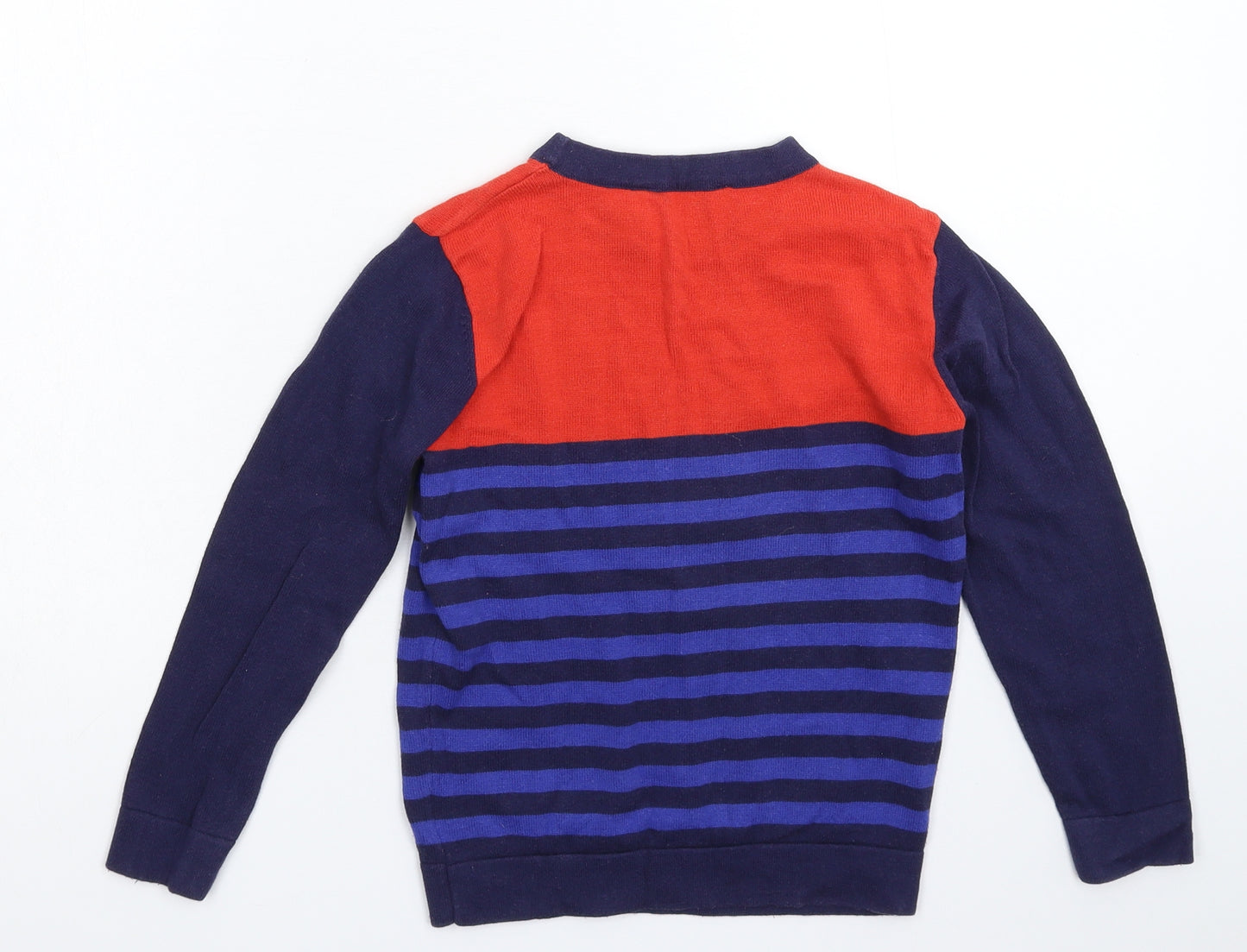 John Lewis Boys Multicoloured Striped Knit Pullover Jumper Size 7 Years