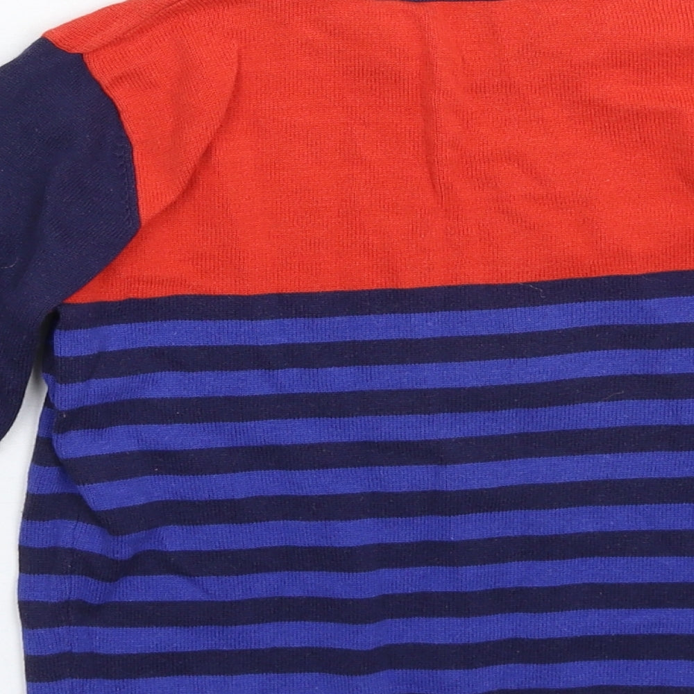 John Lewis Boys Multicoloured Striped Knit Pullover Jumper Size 7 Years