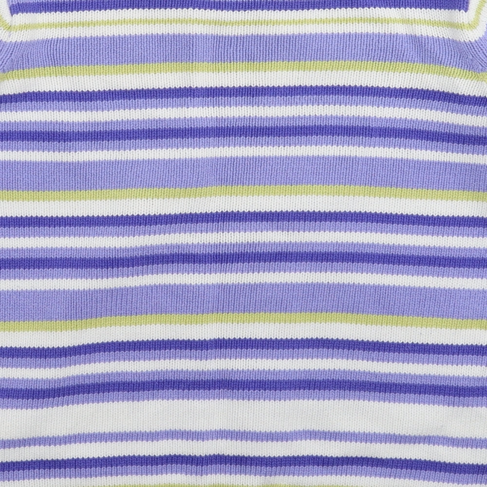 EWM Womens Multicoloured Striped Knit Pullover Jumper Size 12