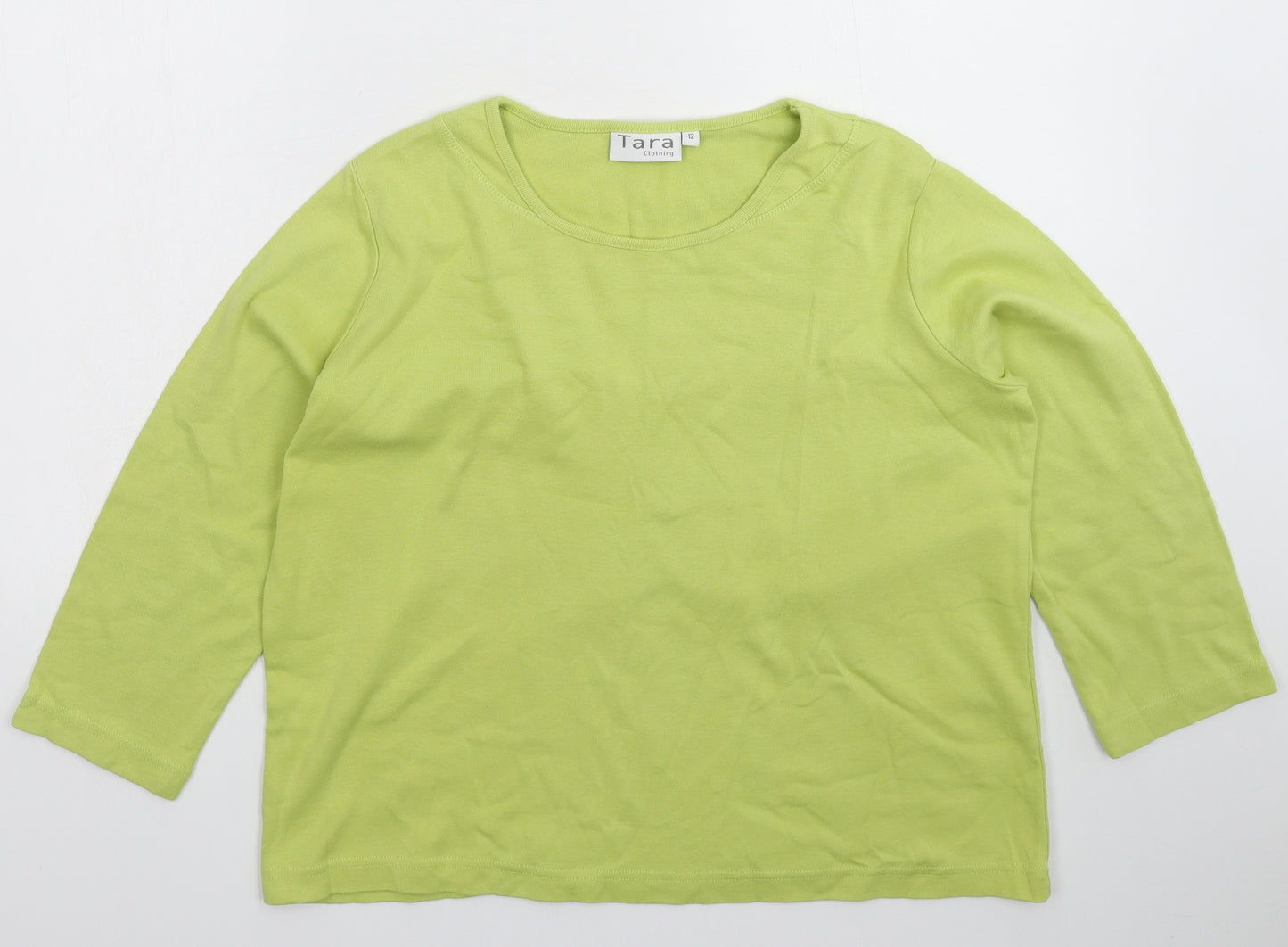 Tara Womens Green   Basic T-Shirt Size 12