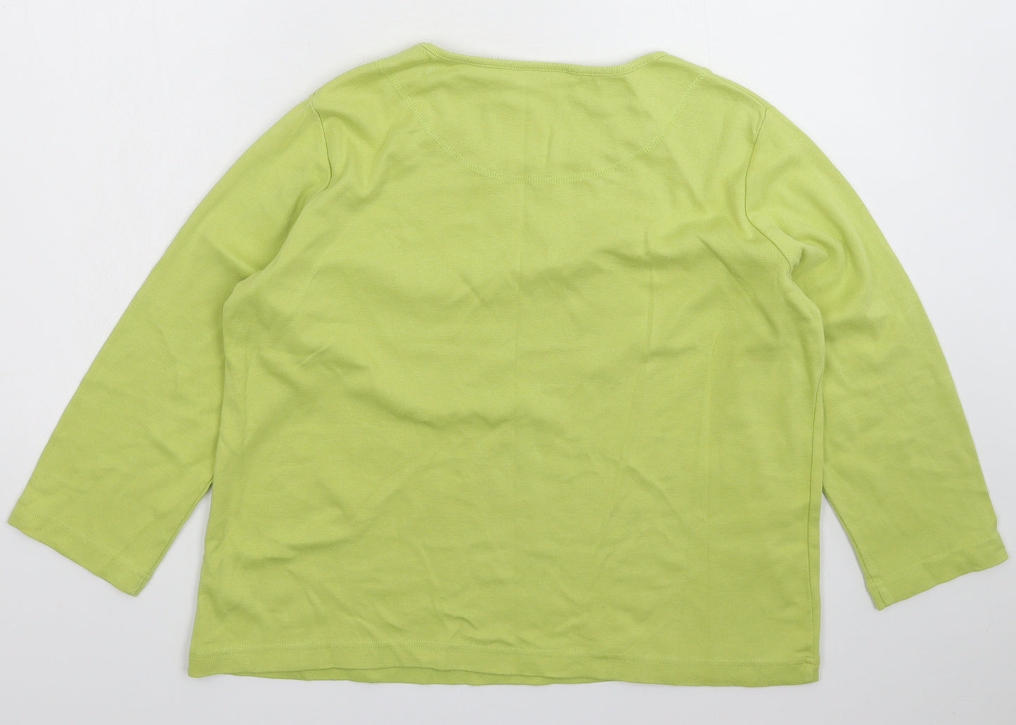 Tara Womens Green   Basic T-Shirt Size 12