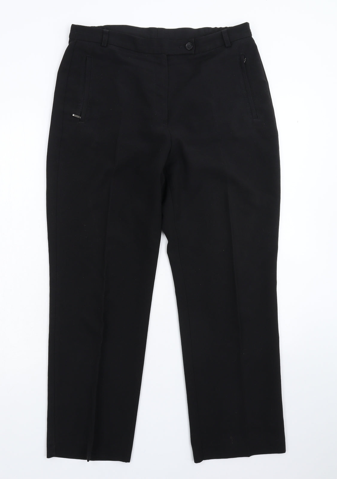 Marks and Spencer Womens Black   Trousers  Size 12 L25 in