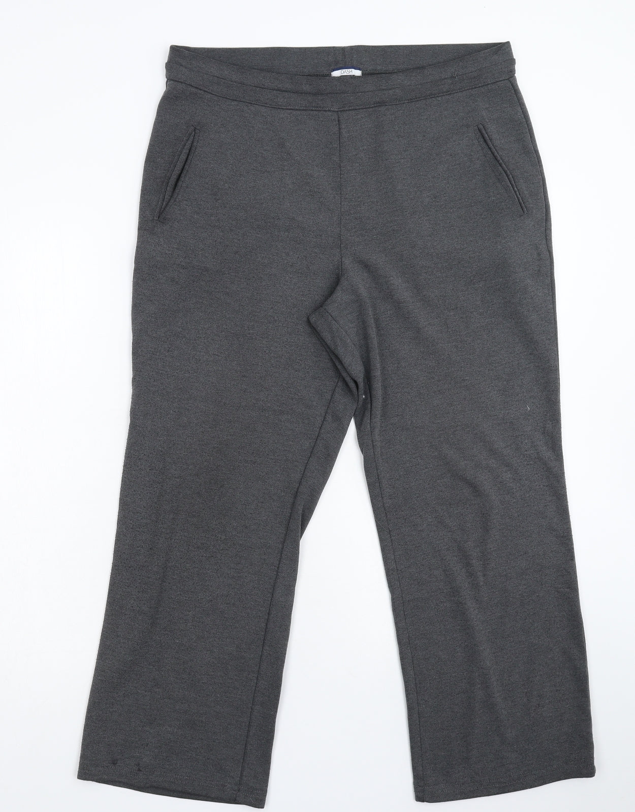 DASH Womens Grey   Trousers  Size 14 L26 in