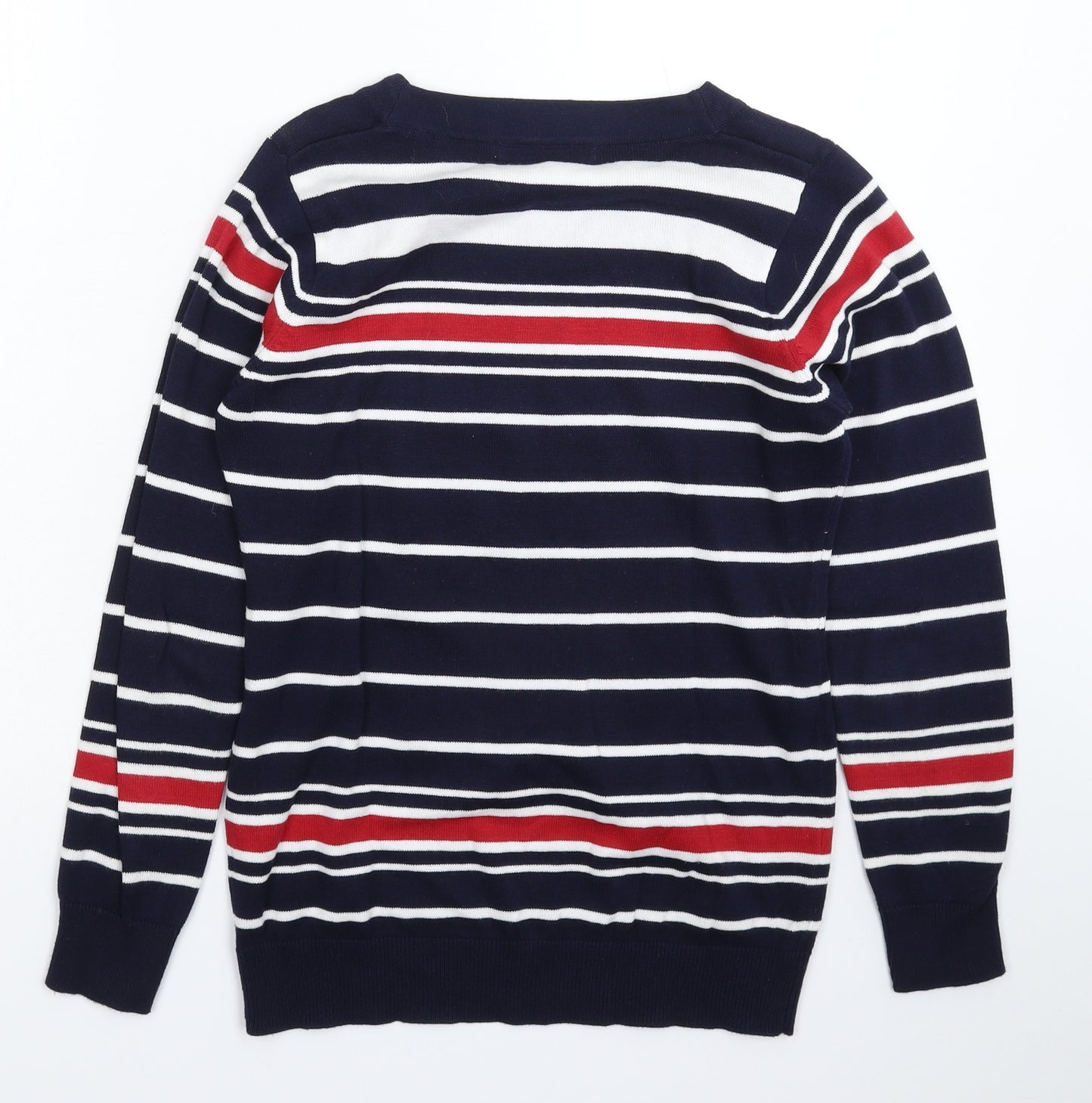 Isle Womens Multicoloured Striped Knit Pullover Jumper Size 12