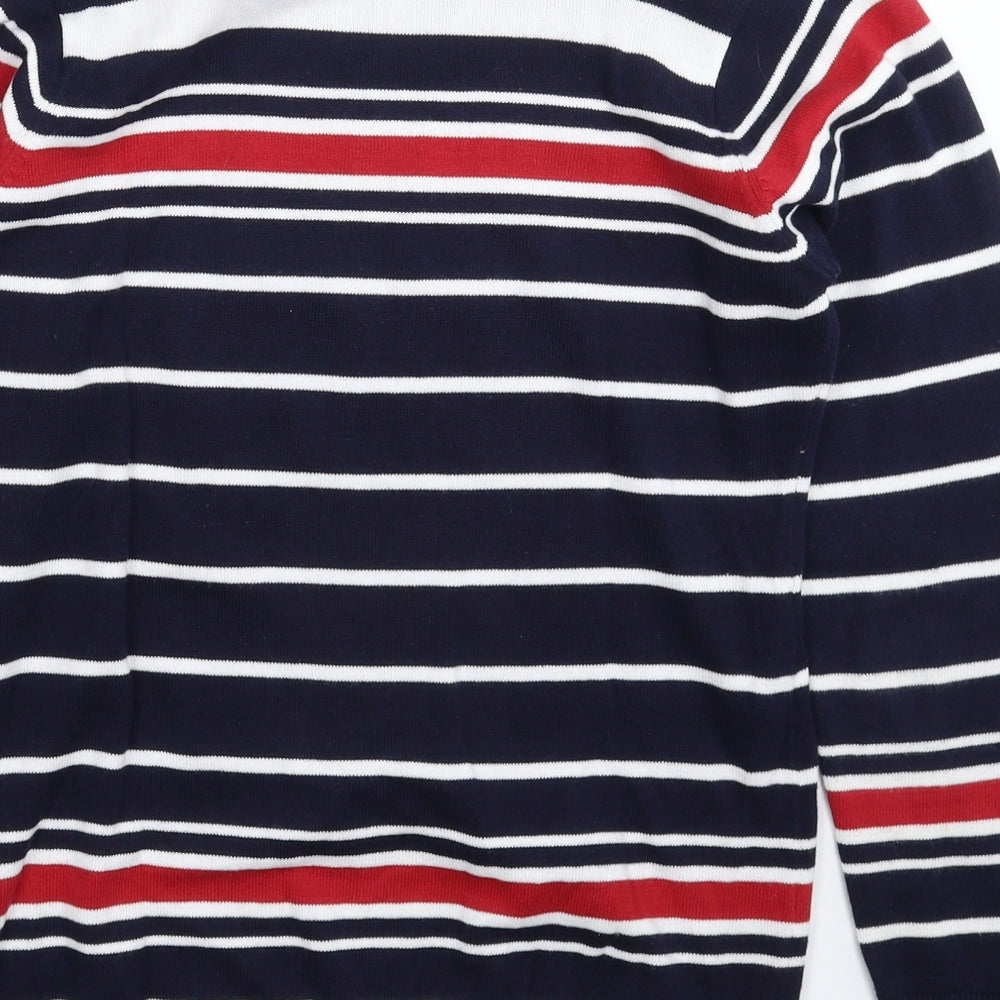 Isle Womens Multicoloured Striped Knit Pullover Jumper Size 12