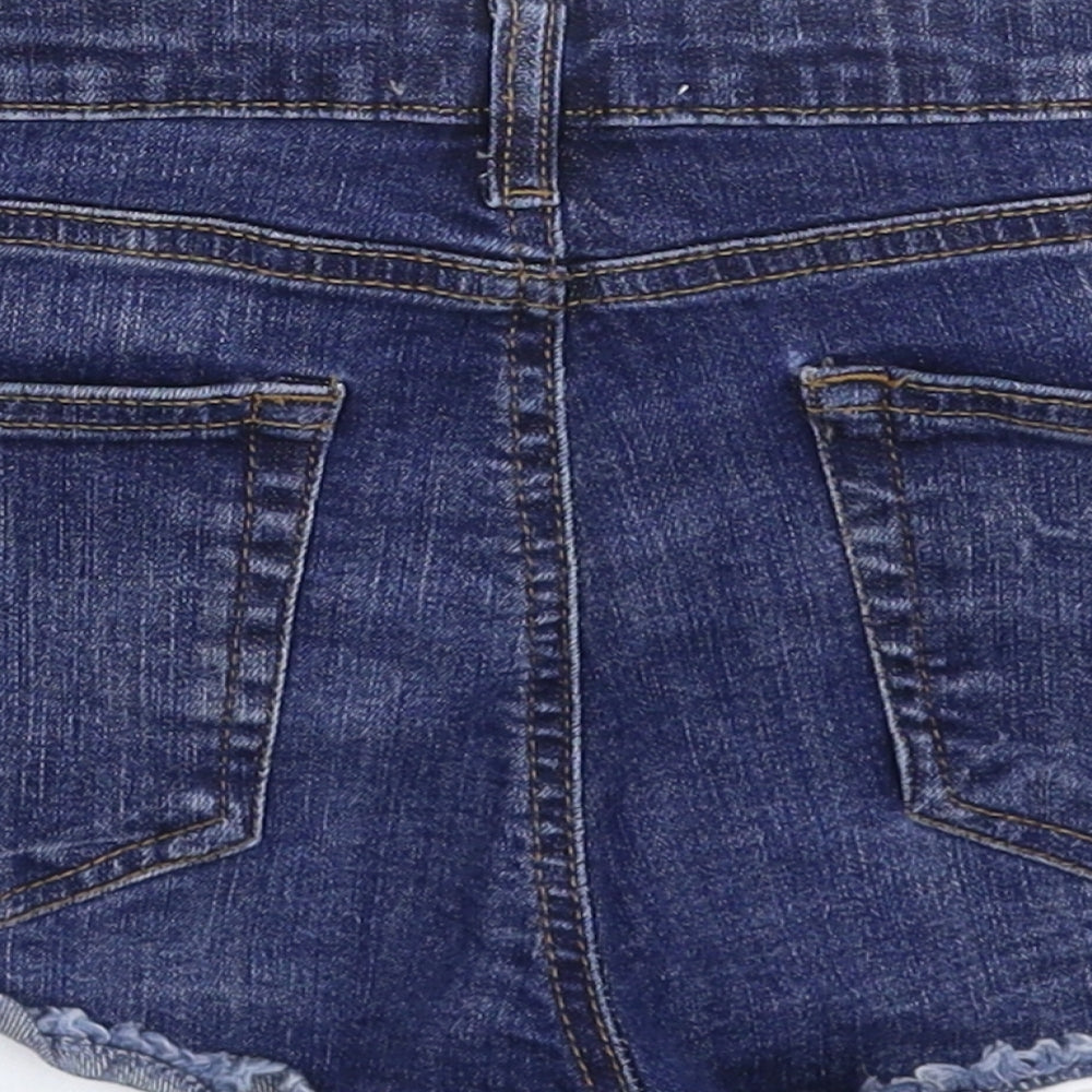 Miss Selfridge Womens Blue  Denim Hot Pants Shorts Size 10