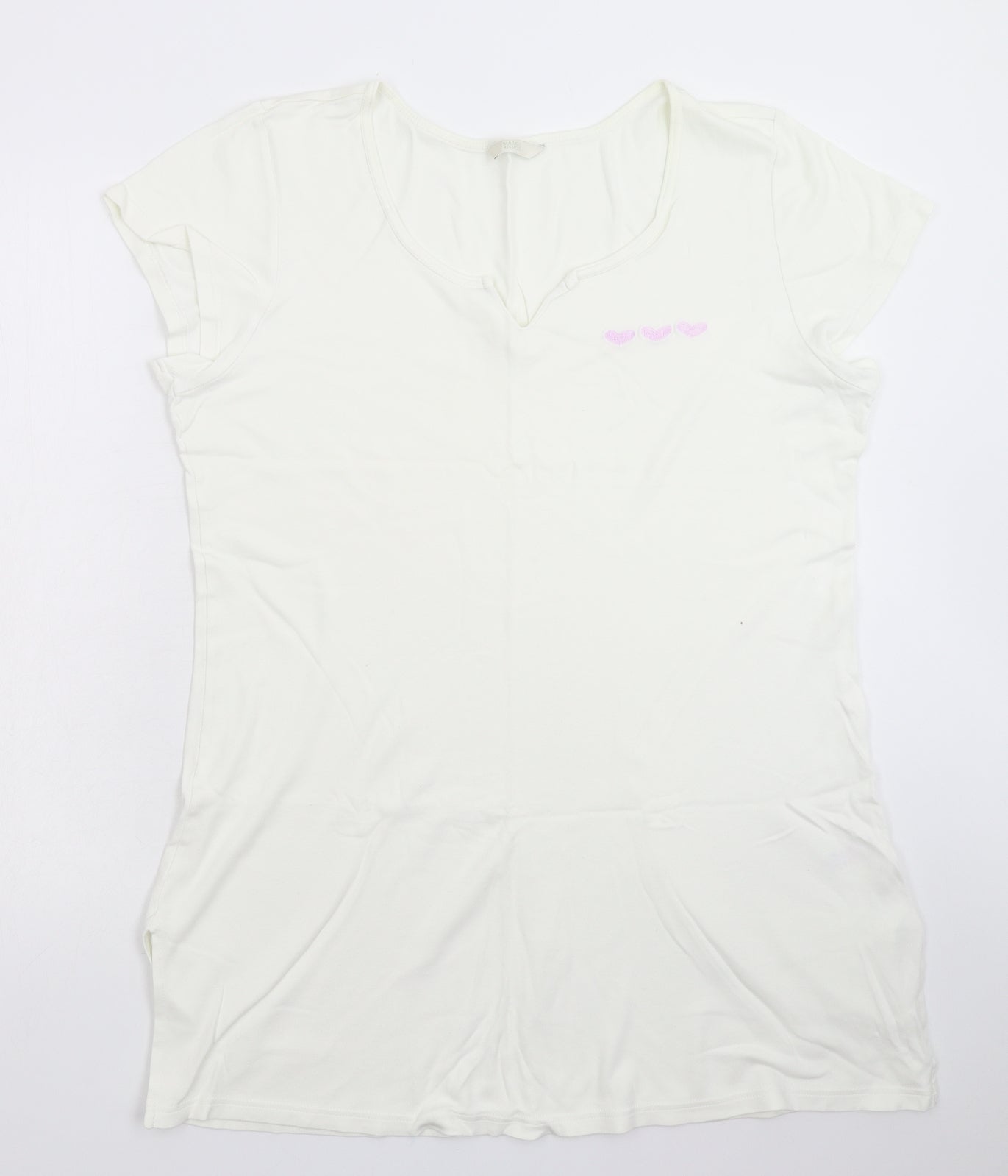 Marks and Spencer Womens White Solid  Cami Dress Size 16