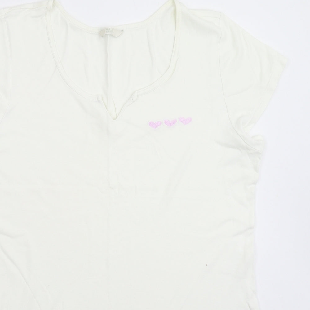 Marks and Spencer Womens White Solid  Cami Dress Size 16