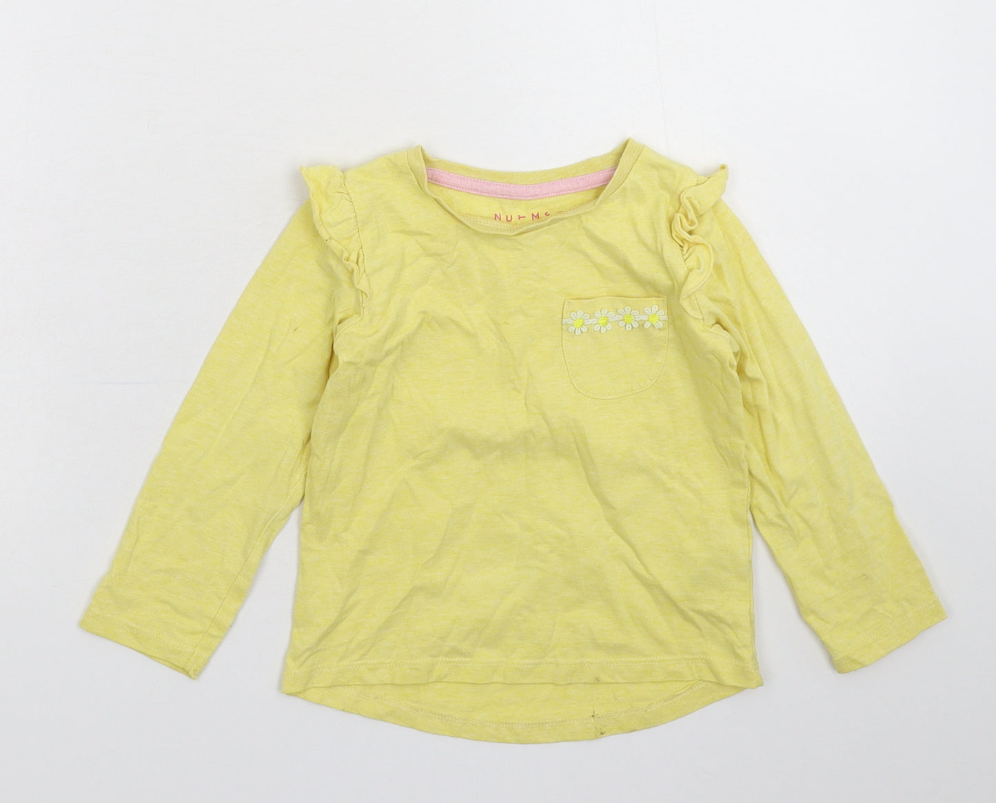 Nutmeg Girls Yellow   Basic T-Shirt Size 3-4 Years