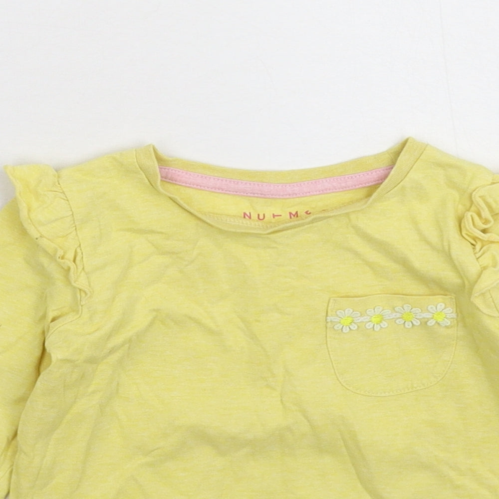 Nutmeg Girls Yellow   Basic T-Shirt Size 3-4 Years