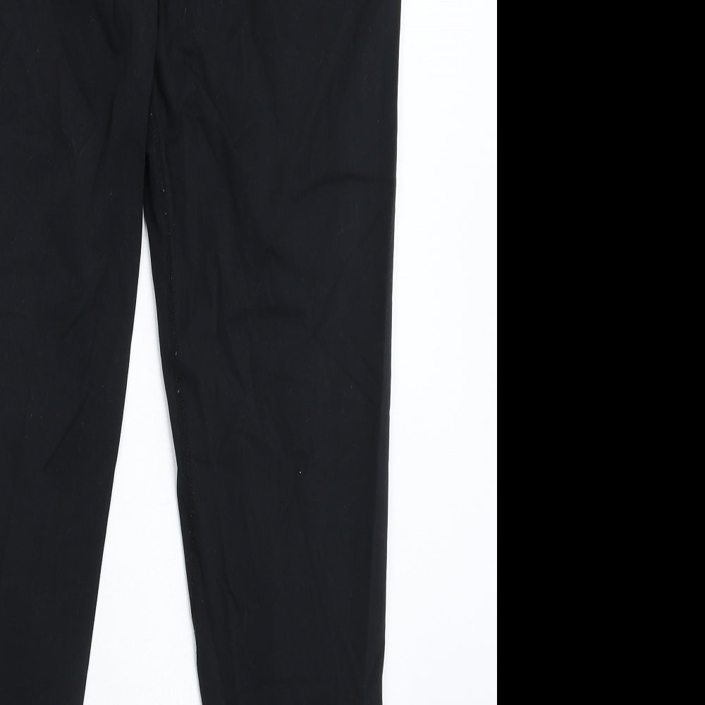 PRETTYLITTLETHING Womens Black   Compression Leggings Size 12 L25 in