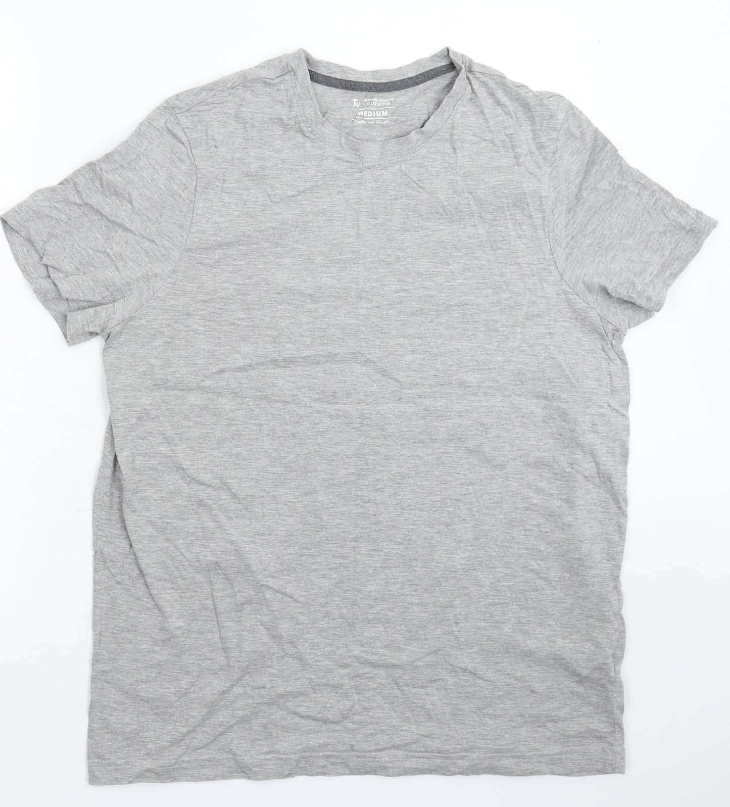TU Mens Grey    T-Shirt Size M