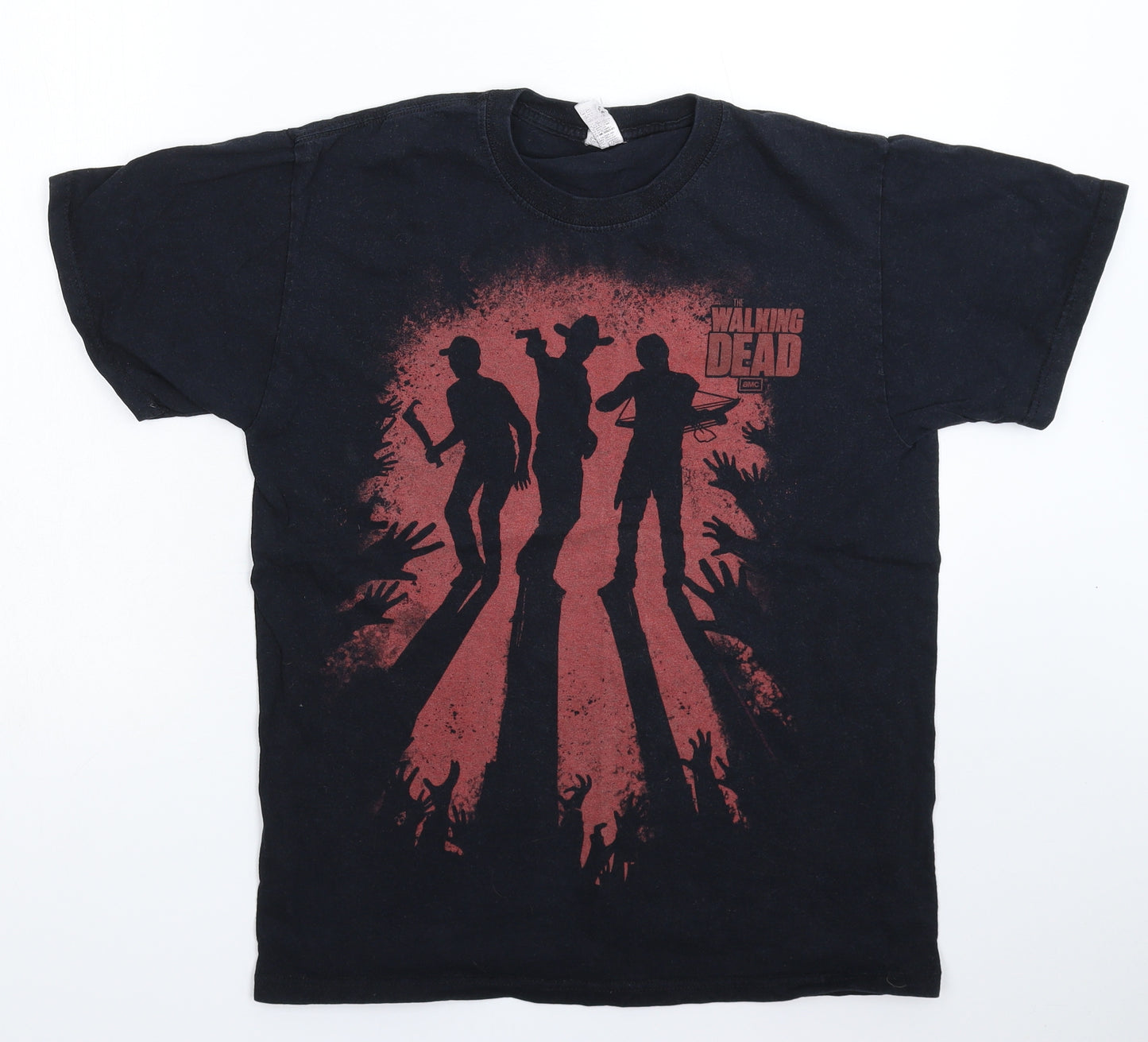 JERZEES Mens Black    T-Shirt Size M  - Walking Dead