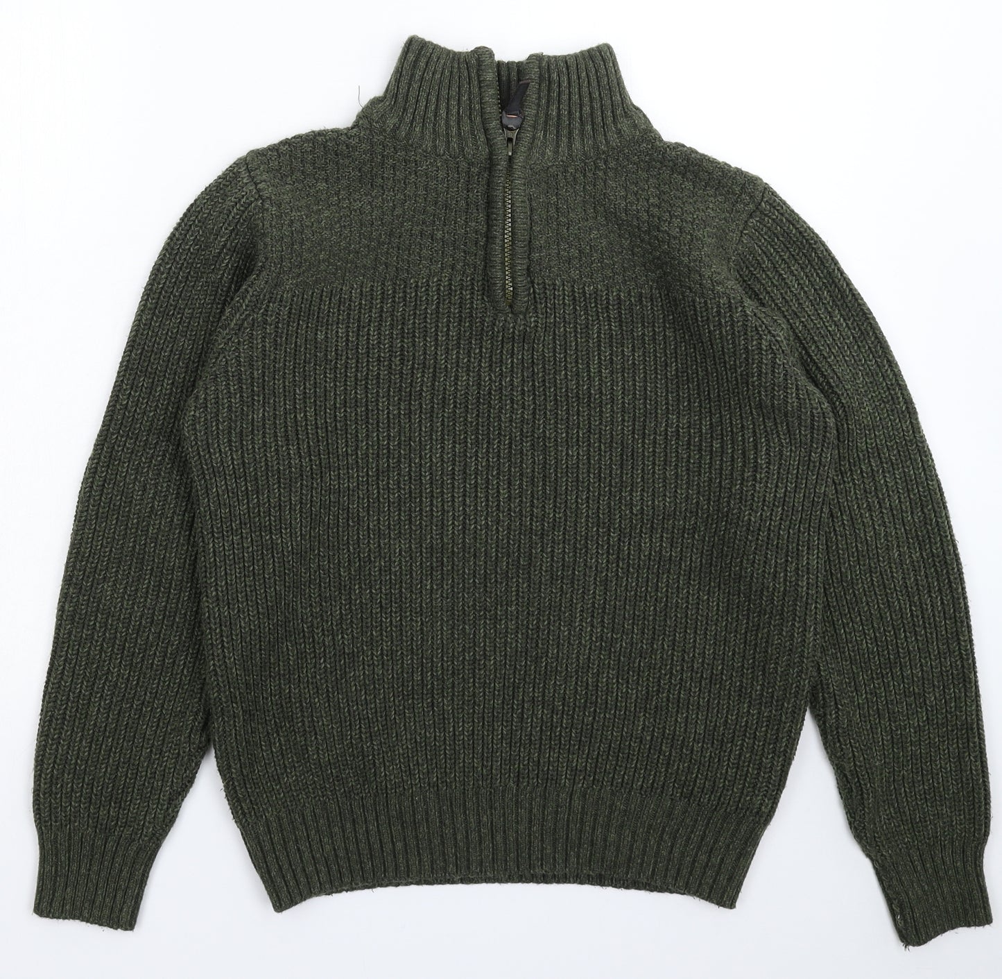 Boston Crew Mens Green  Knit Pullover Jumper Size S