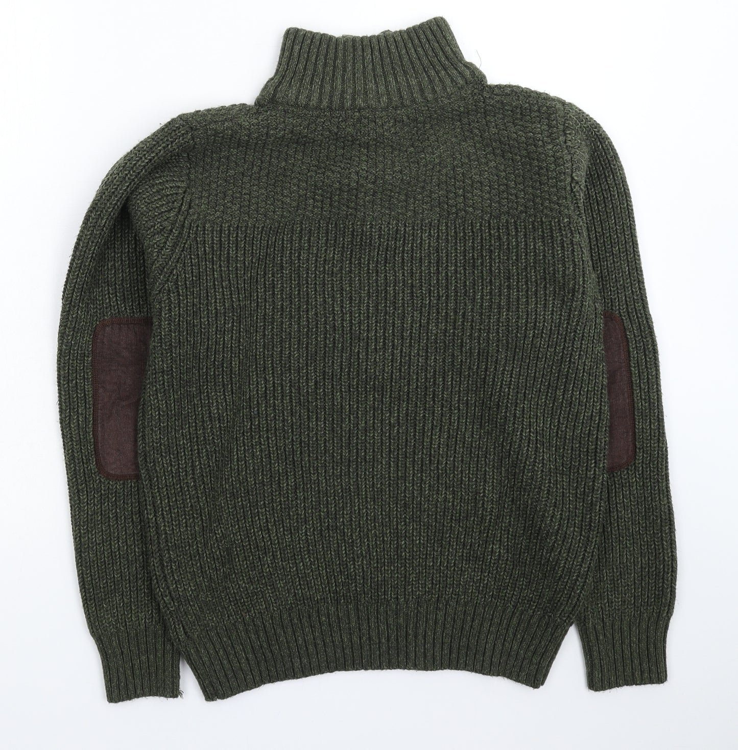 Boston Crew Mens Green  Knit Pullover Jumper Size S