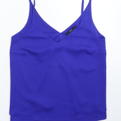 George Womens Blue  Satin Basic Tank Size 12
