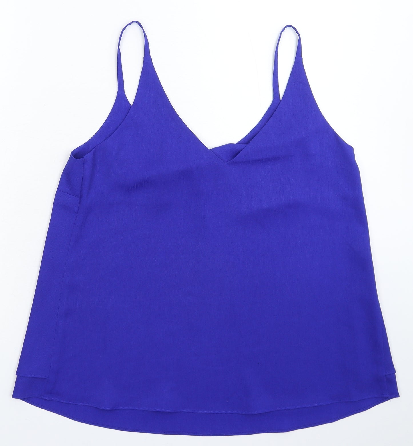 George Womens Blue  Satin Basic Tank Size 12