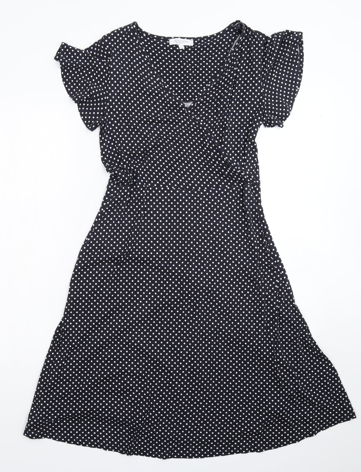 Principles Womens Blue Polka Dot  Fit & Flare  Size 12
