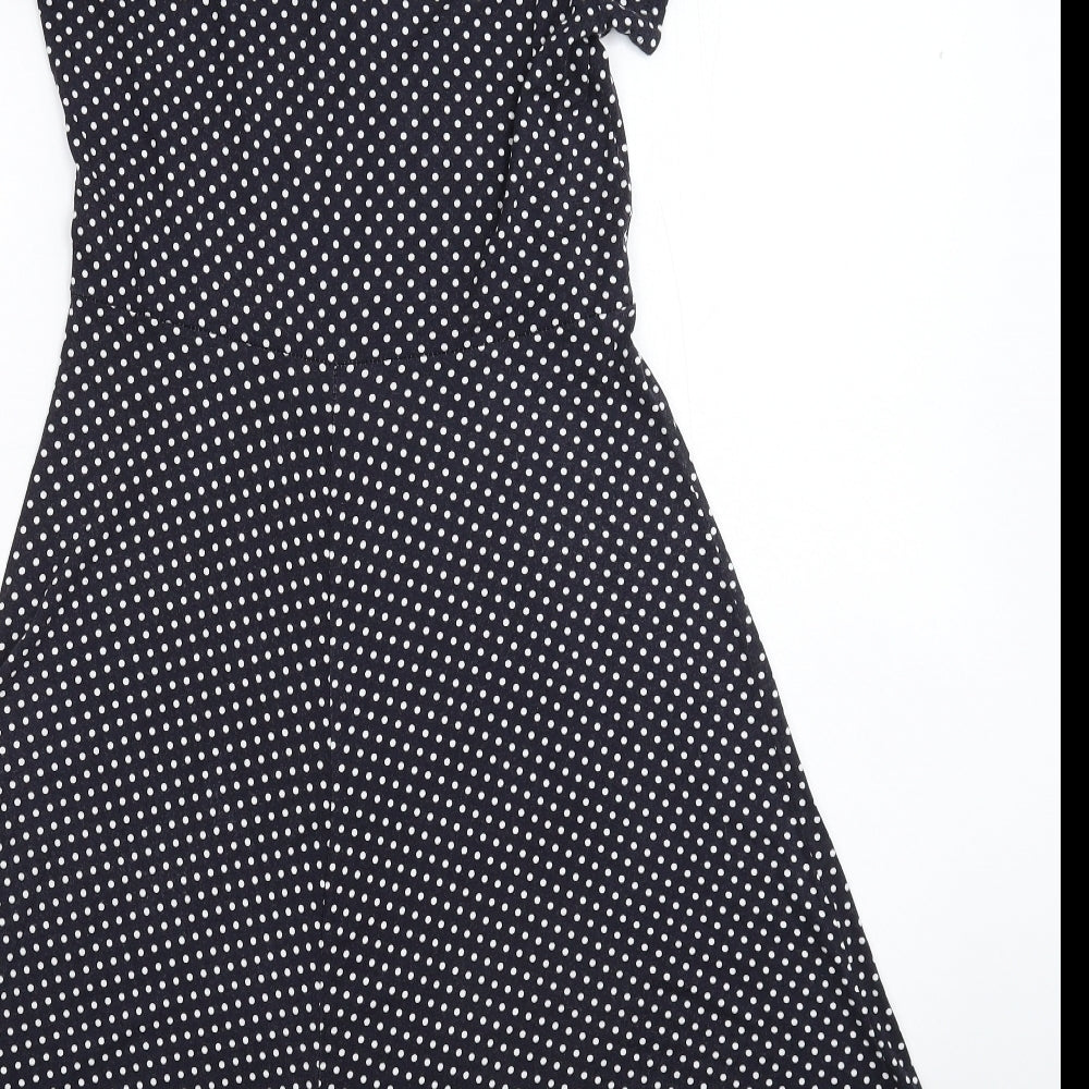 Principles Womens Blue Polka Dot  Fit & Flare  Size 12