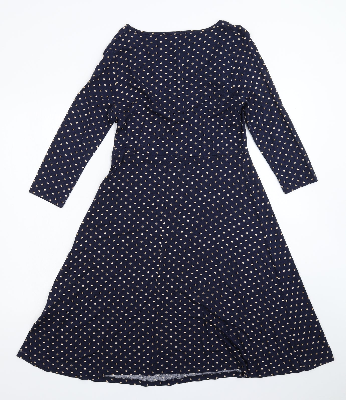 Principles Womens Blue Geometric  Fit & Flare  Size 12