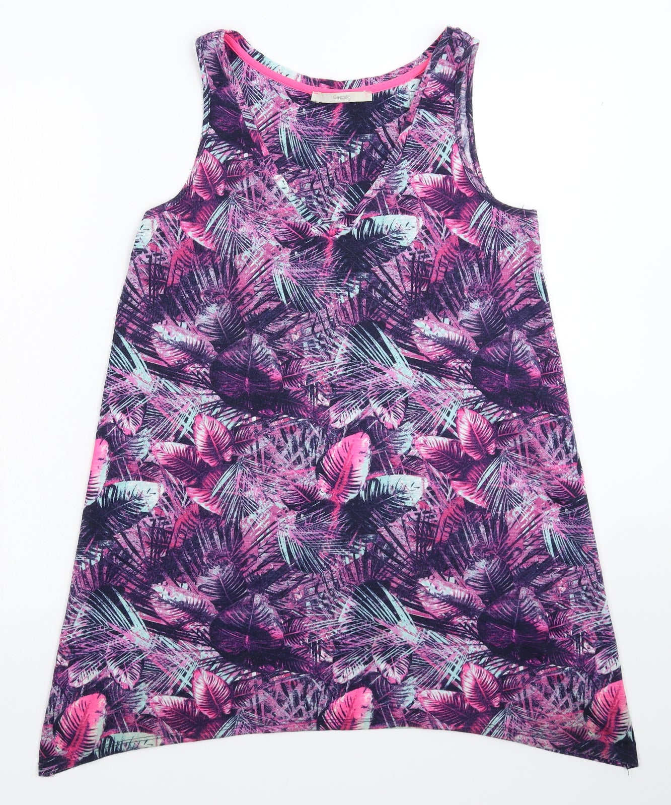 George Womens Multicoloured Floral  Basic Tank Size 10