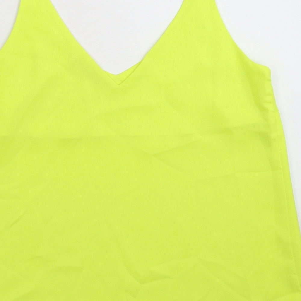 George Womens Yellow  Satin Basic Tank Size 10