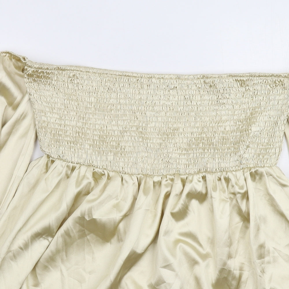 PRETTYLITTLETHING Womens Gold   Mini  Size 12