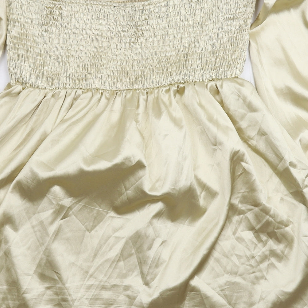PRETTYLITTLETHING Womens Gold   Mini  Size 12