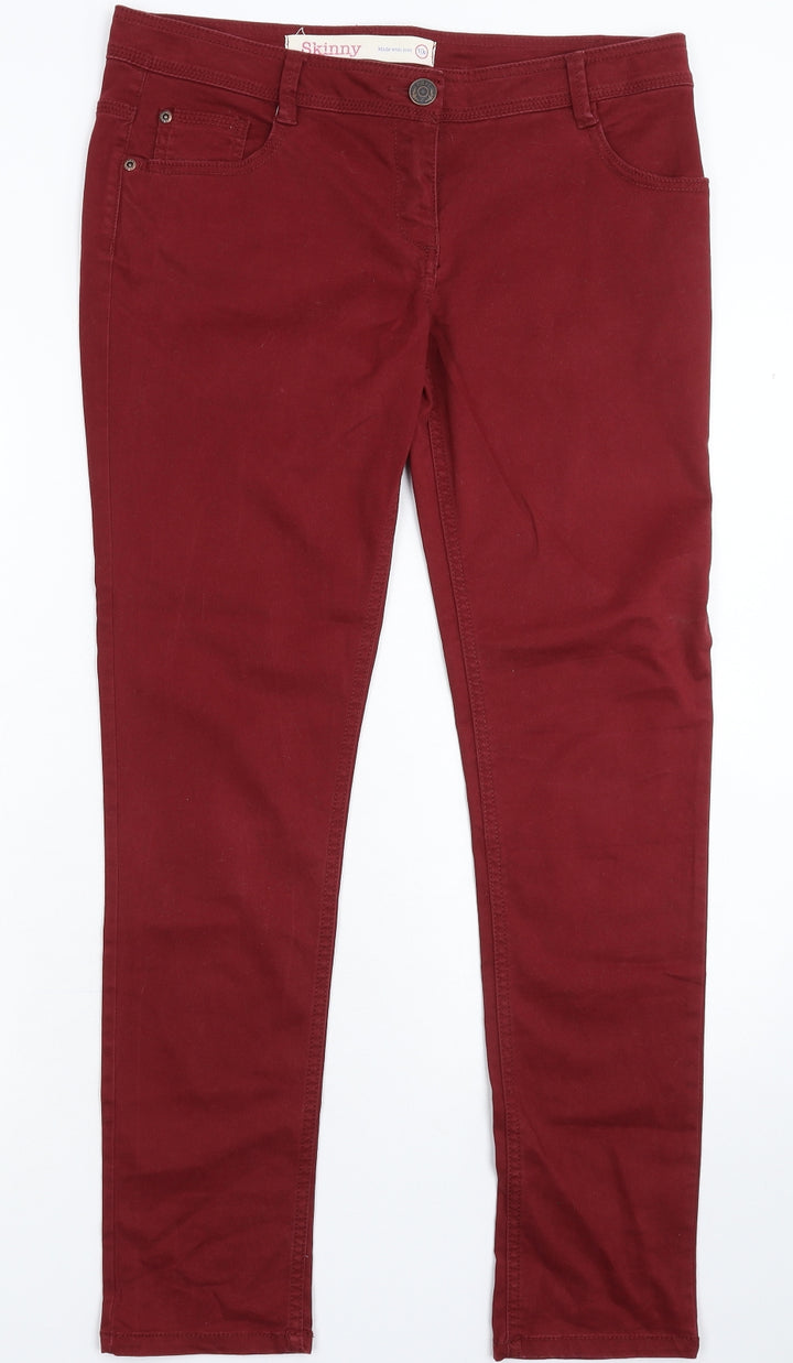 NEXT Womens Brown Denim Skinny Jeans Size 10 L30 in
