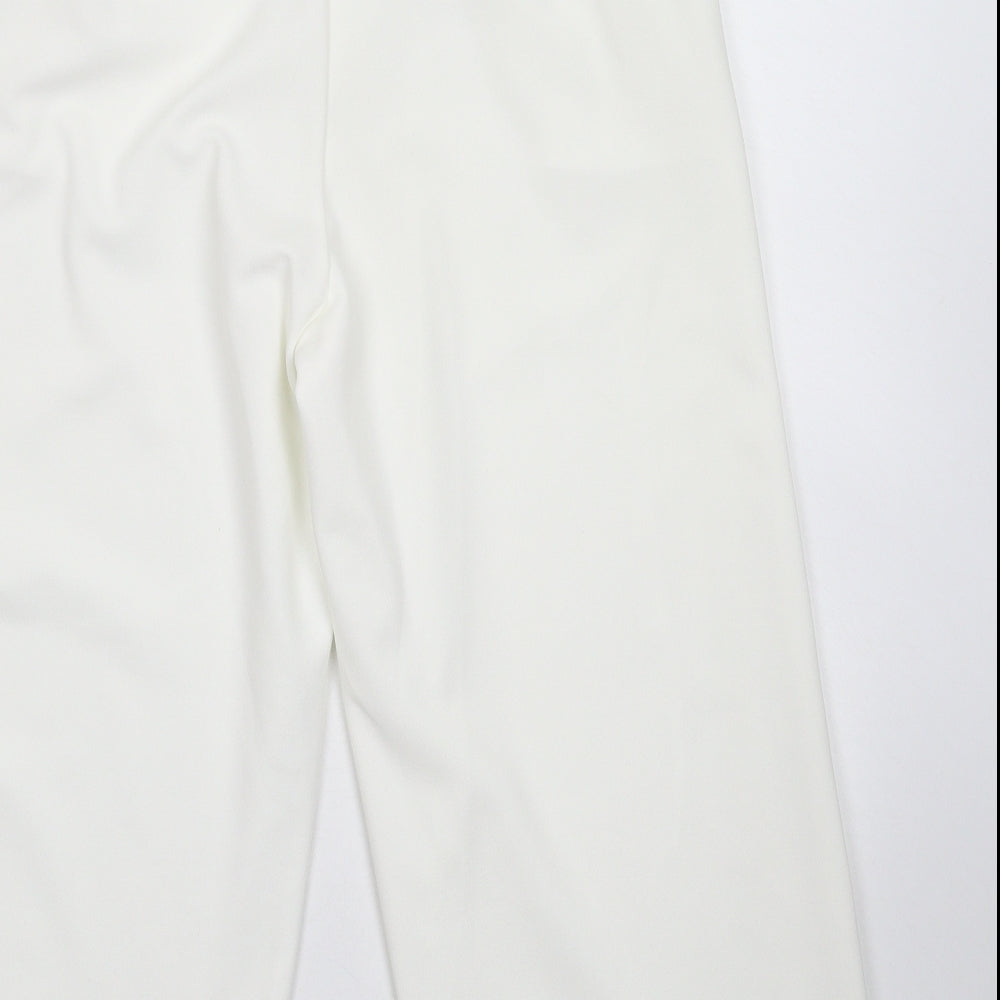 New Look Womens White   Cropped Trousers Size 12 L20 in