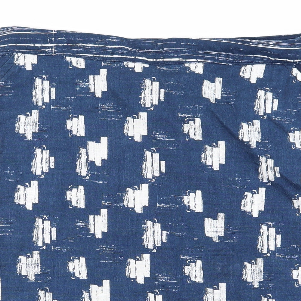 montaray Womens Blue Geometric  Flare Skirt Size 12