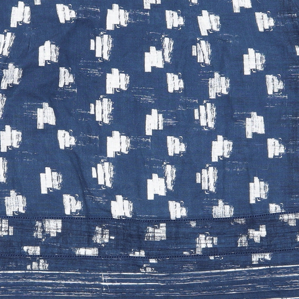 montaray Womens Blue Geometric  Flare Skirt Size 12