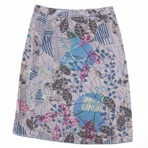 White Stuff Womens Multicoloured Geometric  Flare Skirt Size 12