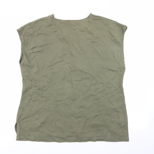 ELVI Womens Green   Basic T-Shirt Size M