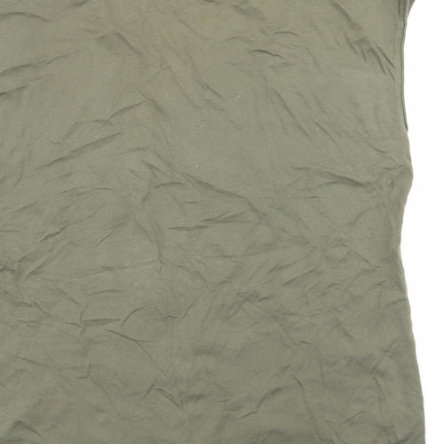ELVI Womens Green   Basic T-Shirt Size M