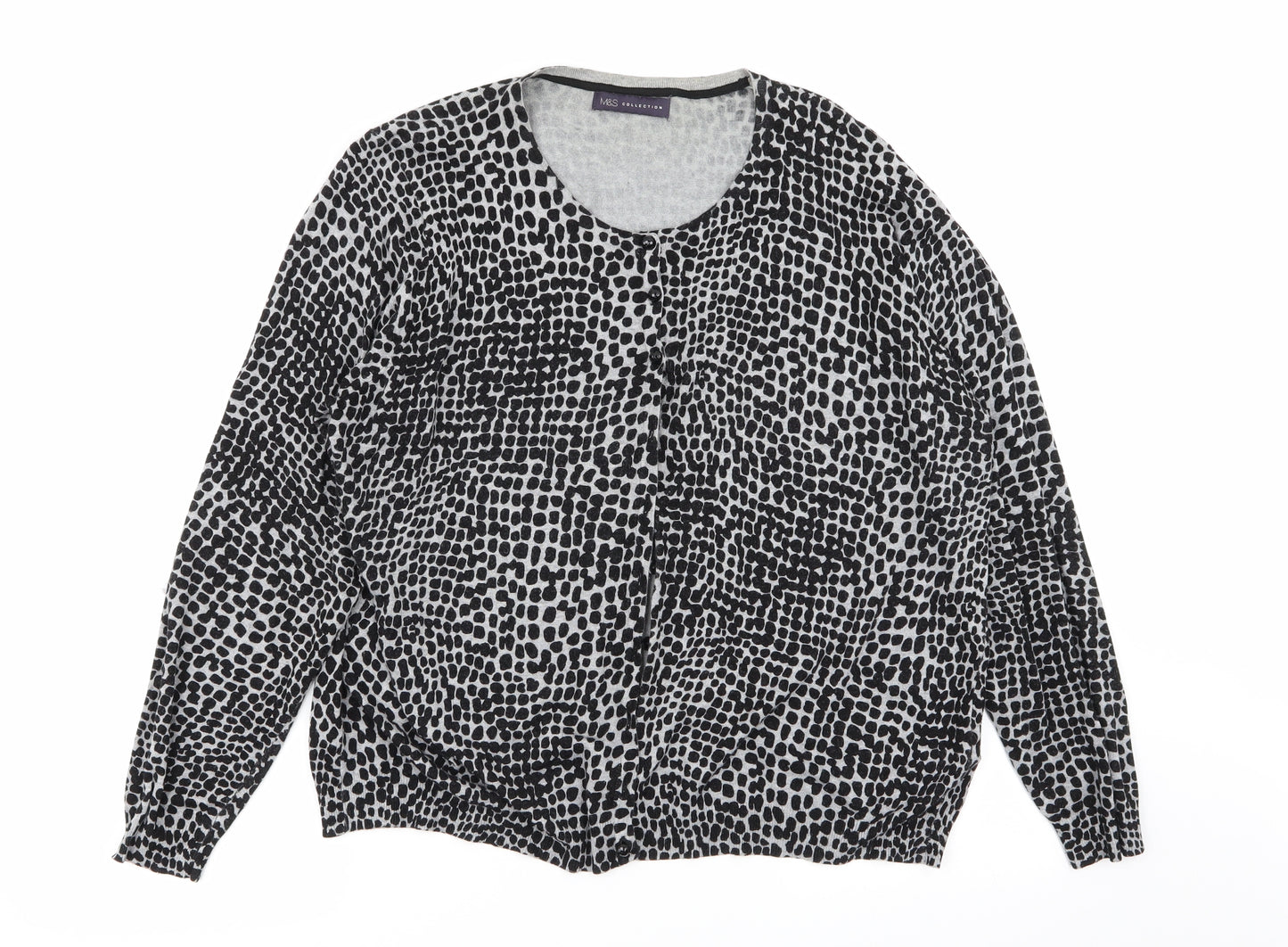 M&S Womens Multicoloured Polka Dot  Cardigan Jumper Size 22