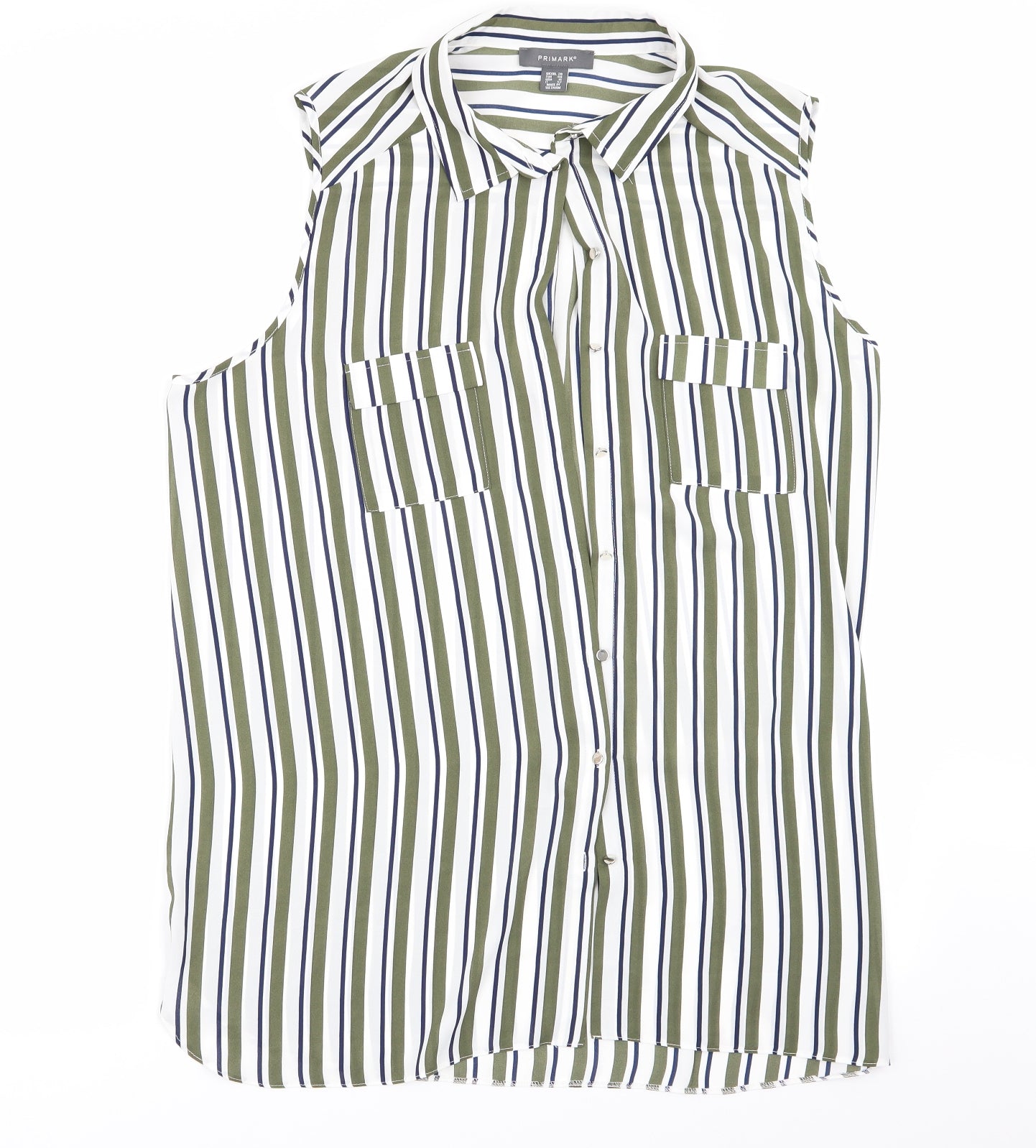Primark Womens Multicoloured Striped  Basic Blouse Size 20