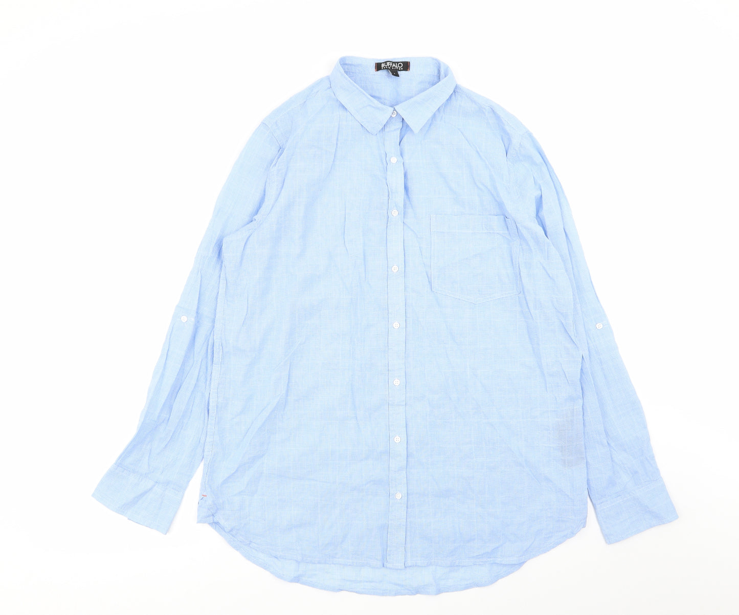 Buffalo Mens Blue    Button-Up Size S