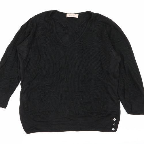 Per Una Womens Black   Pullover Jumper Size 10