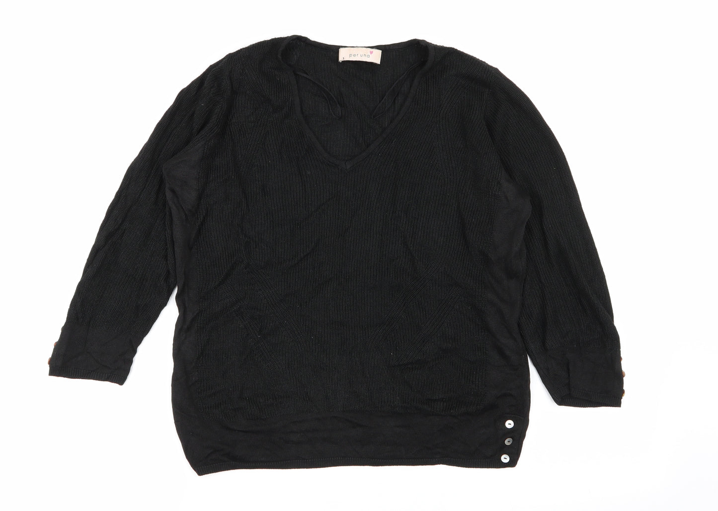 Per Una Womens Black   Pullover Jumper Size 10