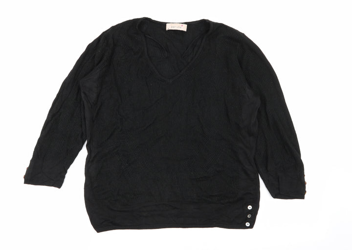 Per Una Womens Black   Pullover Jumper Size 10