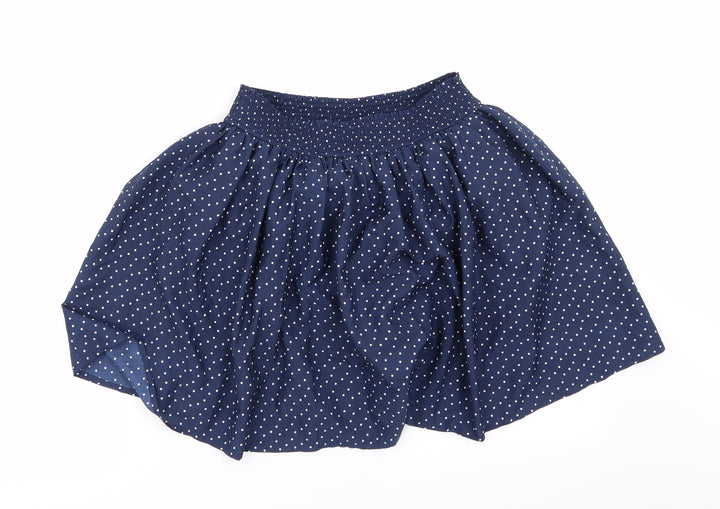 NEXT Girls Blue Polka Dot  Flare Skirt Size 12 Years