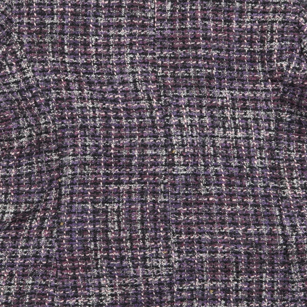 Damart Womens Multicoloured Geometric  Overcoat Coat Size 16