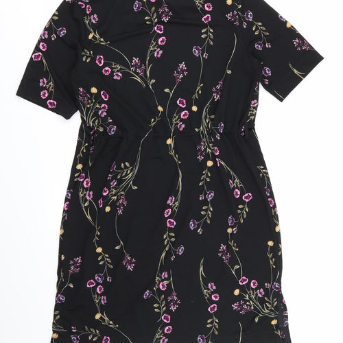 NEXT Womens Black Floral  Fit & Flare  Size 14