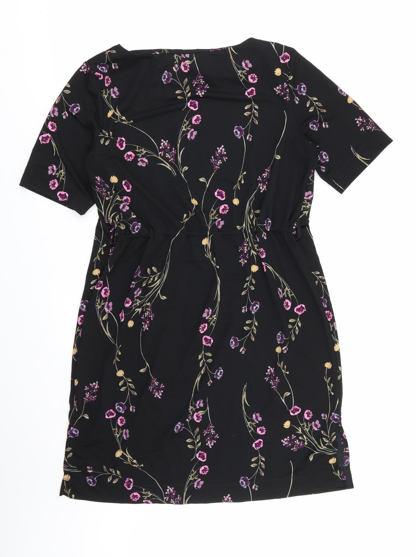 NEXT Womens Black Floral  Fit & Flare  Size 14