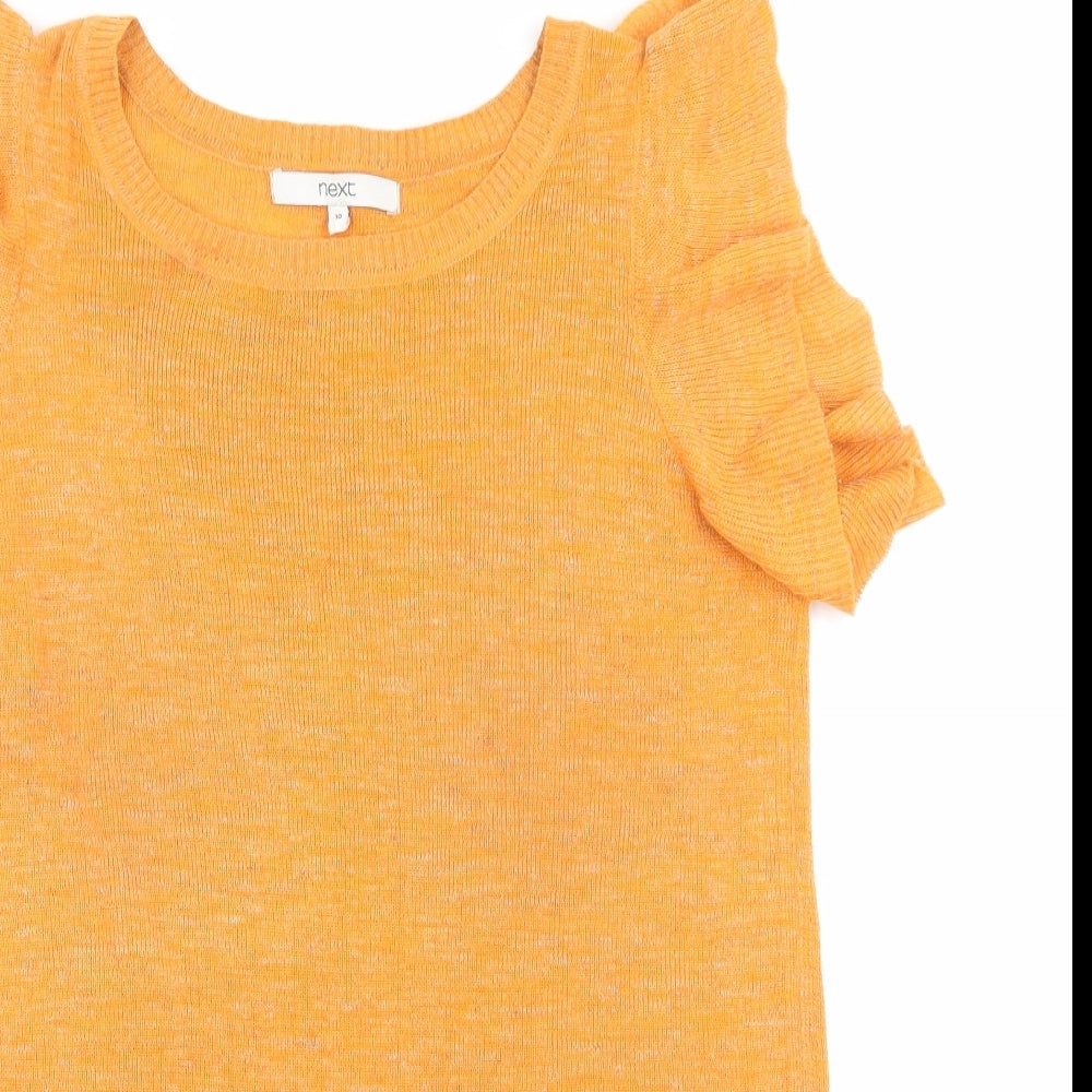 NEXT Womens Orange   Basic T-Shirt Size 10