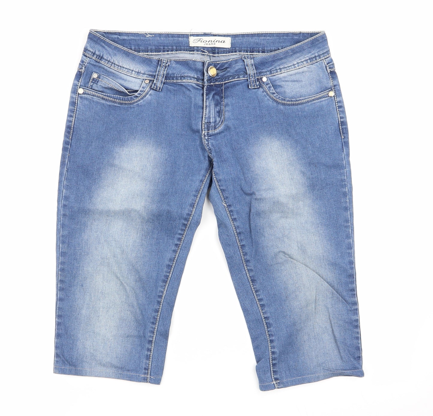 fionina Womens Blue   Cut-Off Shorts Size 2XL