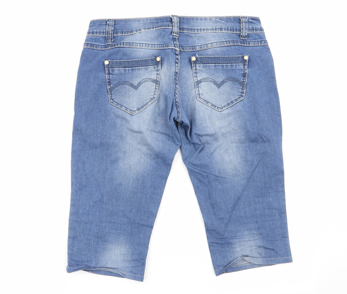 fionina Womens Blue   Cut-Off Shorts Size 2XL